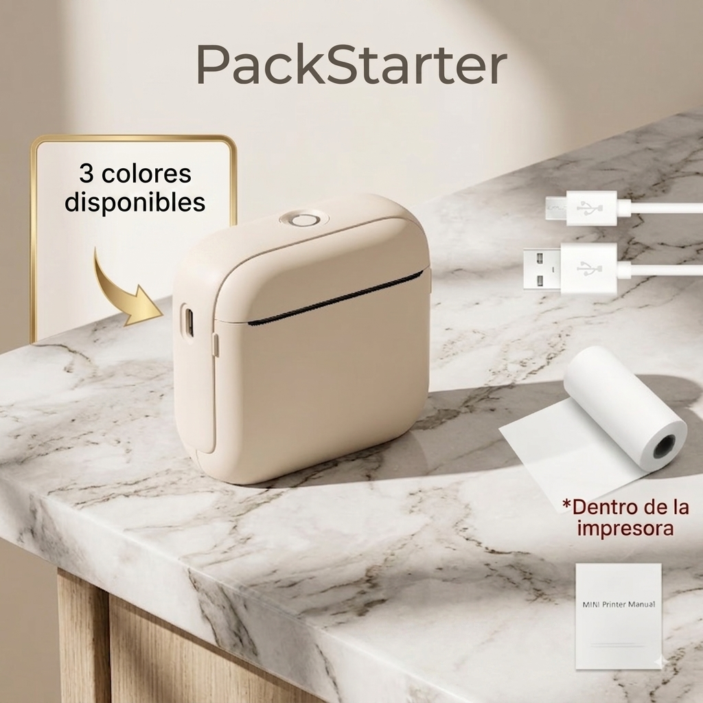 Mini impresora portátil de papel térmico