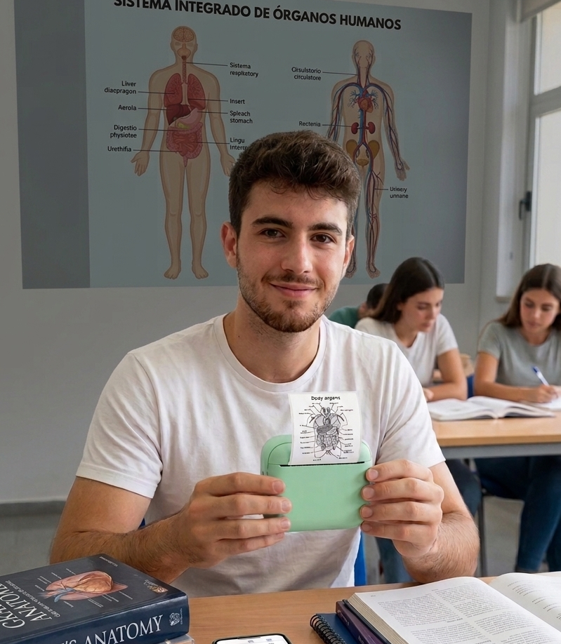 Mini impresora portátil de papel térmico