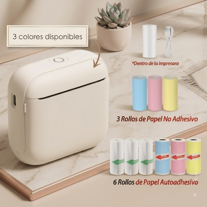 Mini impresora portátil de papel térmico